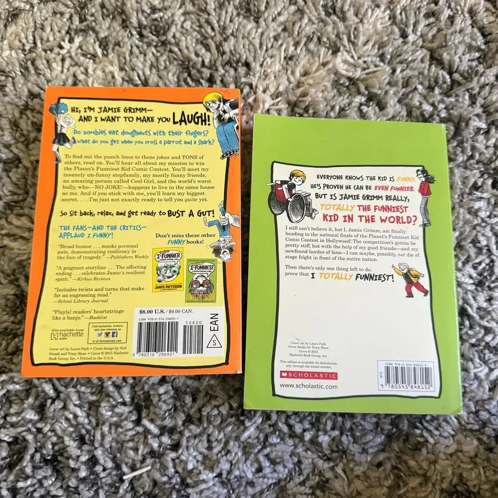 James Patterson 2 Paperback Books I Funny Totally Funniest Middle School Story